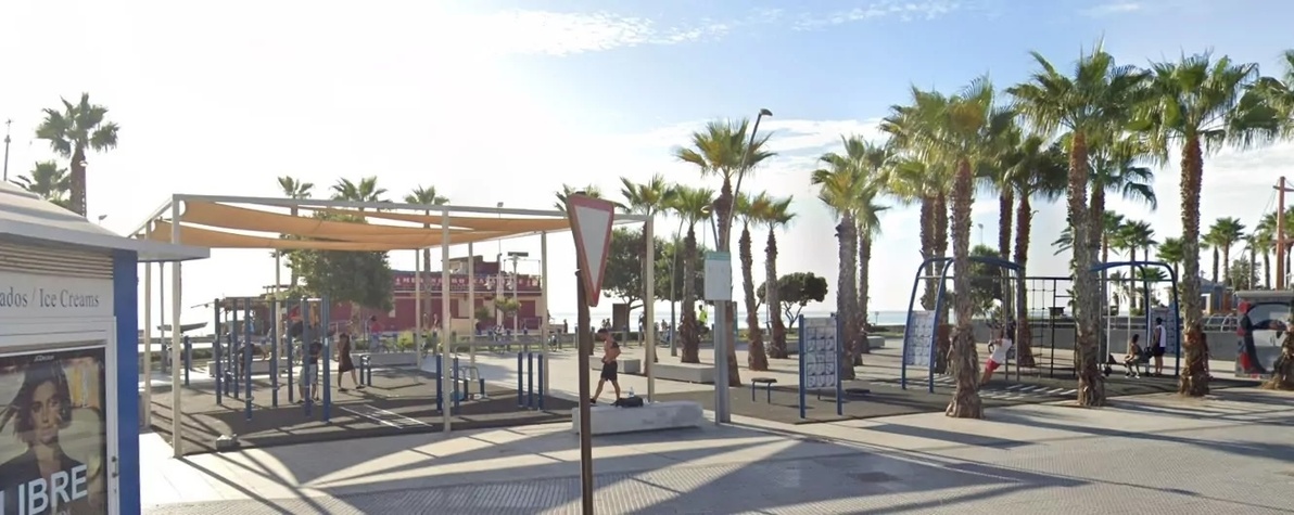 Zona de calistenia como la de Huelin